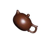 AMSLSIU Théière avec filtre et infuseur, théière Zisha artisanale avec poignée ergonomique pour un usage quotidien. orientale chinoise Zisha artisanale, Brun, 11 x 7.3 x 6.8 cm