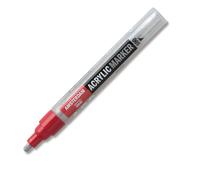 Amsterdam Marqueur acrylique Pointe 4 mm - Argent 800 - Semi-opaque - Haute résistance à la lumière - Encre inodore à base d'eau - Résistant à l'eau après séchage - Polyvalent sur diverses surfaces