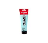 Amsterdam Peinture acrylique Standard Series Turquoise Vert clair 660, 120 ml, opaque, pigments résistants à la lumière, viscosité moyenne, fini satiné, liant en résine acrylique 100%.