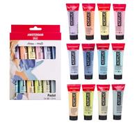 Royal Talens Peinture acrylique AMSTERDAM Pastel – forte puissance colorante – 12x20 ml