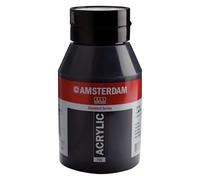 Amsterdam Standard Series Acrylic Oxide Noir Acrylic Paint 735, 1000 ml, Opaque, Haute résistance à la lumière, Viscosité moyenne
