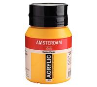 Royal Talens Amsterdam – Peinture acrylique Standard Series – Jaune Azo Foncé 270 – Pot 500 ml