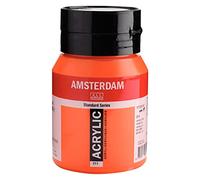 Flacon De 500ml Amsterdam Acrylique Couleur Vermillon