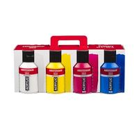 Amsterdam Standard Series | Peinture acrylique Primary Set | 4 x 500 ml | Couleurs primaires pour melanges | Peinture acrylique a viscosite moyenne pour la peinture