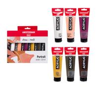 Amsterdam Standard Series Peinture Acrylique | Set Portrait (6 x 120 ml) | Couleurs de Mélange pour Différents Tons de Peau