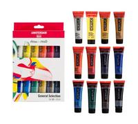 Royal Talens Amsterdam Peinture acrylique AMSTERDAM Introset II Set 12 x 20 ml pour débutants