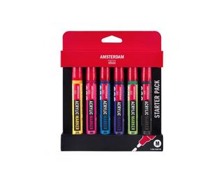 Amsterdam Starter Pack M Marker Set 8712079351243 Lot De 6 Marqueurs Acrylique Street Art Dessin Artiste Toile Canvas Feutres Scolaire Comasound Kartel Csk Online