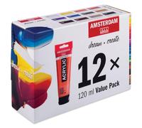 Amsterdam Talens Acryl Standard Series Peinture acrylique 12 x 120 ml | Lot avantageux