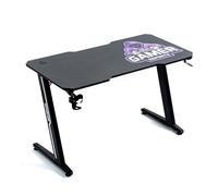 Amstrad AMS-DESK120Z-GAMER Bureau informatique gaming - Largeur 1m20 - Finition carbone - Design Gamer Noir G