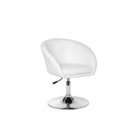 AMSTYLE fauteuil relax design AMSTYLE fauteuil lounge fauteuil cocktail en simili cuir blanc | Fauteuil pivotant | Chaise de salle à manger 120 kg | Fauteuil club aspect cuir | Chaise pivotante Modern | Chaise longue chaise de salle d'a