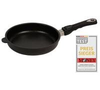 AMT Gastroguss AMZN-524-Z20B Poêle à frire, 24 cm de diamètre, 5 cm de haut, manche amovible, ne convient pas à l'induction, revêtement anti-adhésif Lotan®, poêle en fonte d'aluminium