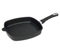AMT GASTROGUSS Poêle à frire carrée, compatible induction, longueur : 280 mm, fond grillagé