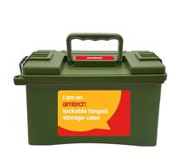 Amtech N0155 Boîte à outils verrouillable, résistante aux intempéries et étanche avec deux points de verrouillage et capacité de 4 kg/4,7 l