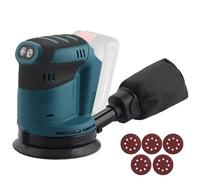 AMTOVL Ponceuse Orbitale Excentrique 90W avec 5 Papier Abrasif Grain 125 Ponceuse Orbitale sans Balais 3 Vitesses 7000-9500-11000rpm Sac à Poussière pour Polissage du Bois et du Métal sans Batterie