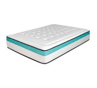 amuéblate online Flow Nature Matelas à mémoire de forme 80 x 200 cm, multicouche, hauteur 24 cm, fermeté moyenne/haute, traitement anti-acariens, antibactérien et hypoallergénique. Fabriqué en Espagne