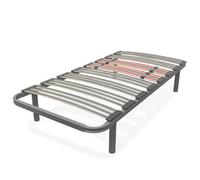 amuéblate online - Sommier multilattes Extra résistant avec régulateurs lombaires de 90 x 190 cm avec 4 Pieds de 25 cm Inclus