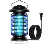 AMUFER Lampe Anti Moustique Intérieur Extérieur, 18W 4400V Tue-Mouche Électrique, IPX4 Étanche Appareil Piege à Moustique, 100% Amélioration Tueur d'Insectes pour Chambre, Maison, Jardin, Terrasse