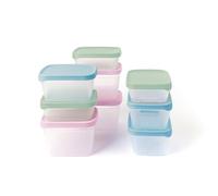 Amuse Basic, Set de 9 Boites à Conservation et congélation d'aliments, 3 Couleurs et 3 volumes, 3 x 300ml & 3 x 600ml & 3 x 900ml. Beau Design et Solide.