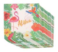 AMUSLESUR 100 Pièces Serviettes en Papier à Motif Flamant Tropical pour Fête Piscine Saison Chaude, pour Sandales Femme, Usage Polyvalent et Absorption Stable