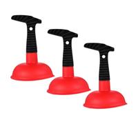 AMUSLESUR 3 Pièces Déboucheur à Ventouse en Caoutchouc Rouge Cuisine et | Adapté aux Drains Sanitaires, Action Puissante, Taille Mini, Protège les Surfaces