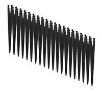 AMUSLESUR 80 Pièces Piquet de Fixation pour Microtube 3/5, Plastique Noir, | Support D’émetteur de Goutte à Goutte, Ancrage Stable, Réutilisable, pour Tuyau D’arrosage et Plates-bandes