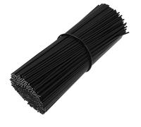 AMUSLESUR Attache de Jardinage pour Plantes 1000 Pièces PVC Alliage Noir | 0, 7 Mm, Fixation des Rameaux Câbles, Usage pour Jardinage et Liage des Ceps