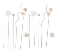 AMUSLESUR Bâtons Diffuseurs D'arômes Naturels en Bois et PE, Facile à Utiliser pour Aromathérapie DIY, Design Flexible de Remplacement, pour Salon et Bureau Beige