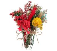 AMUSLESUR Bouquet de 6 Mini Fleurs Séchées Naturelles Assorties pour Décoration Mariage, Fêtes et Accessoires Décoratifs Intérieurs, Tiges pour Créations DIY