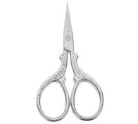 AMUSLESUR Ciseaux de Couture en Acier Inoxydable Argentés Lames Pointues et Design Ergonomique pour Broderie et Accessoires au Crochet en Style Antique Classique