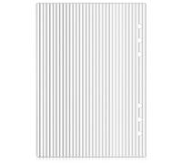 AMUSLESUR Couverture Minimaliste Acrylique Transparent 6 de Classeur en Anneaux Design Détachable Identification Facile Contenu, Style Élégant pour pour Bureau et École