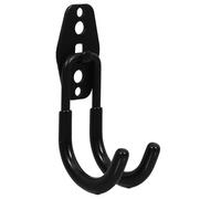 AMUSLESUR Crochet Lourd en Métal Noir pour Tuyau D'arrosage Surface Lisse, Support Mural Solide pour Jardinage et Rangement D'outils de Jardin