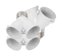AMUSLESUR Douille Lampe 3 Pièces E27 Double Sortie, Adaptateur Convertisseur Culot Ampoule de Y Résistant Haute Température pour Éclairage LED et Lampes de Table