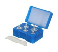 AMUSLESUR Jeu de Poids D'étalonnage en Acier Argenté 10mg-100g avec Boîte de Rangement pour Balance de Bijoux et Usage en Laboratoire Cuisine