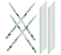 AMUSLESUR Lot de 100 Set de Set de Crayons en Bois avec Gommes Panda Mignons pour Garçon et Filles, Design Confortable Paquet de Fête ou Salle de Classe