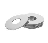 AMUSLESUR Lot de 6 Caches Trous Ronds en Acier Inoxydable Autocollants, Design Décoratif Moderne, Surface Polyvalente et Amovible, pour Cuisines et Murs