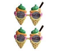 AMUSLESUR Lunettes de Fête de Glace pour Carnaval et Fête Déguisée, Cadre PC Créatif Lentilles, 1 Set de 2 Pièces Amusantes pour Photos Originales