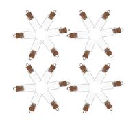 AMUSLESUR Mini Bouteilles en Verre 1,5ml Flacons Décoratifs en Verre et Bois Lot de 50 avec Bouchons en Liège pour Mariage et Pendentif Collier