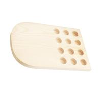 AMUSLESUR Organisateur 12 de D'huiles Flacons Essentielles en Bois Beige Compartiments, Structure Simple Rangement pour ou à Domicile Salon de Massage
