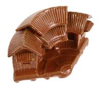 AMUSLESUR Ornement de Chalet Extérieur en Céramique, Paysage de Mini Maison, Maisonnette de Jardin Féerique, Style Vintage, Régulation Automatique de L'humidité, pour Pot de Fleurs
