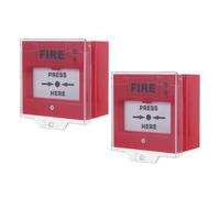 AMUSLESUR Outils pour systèmes d'alarme Incendie, Ensemble de 2 Boutons de réinitialisation Manuelle, adaptés aux Stations d'alarme Incendie et habitations