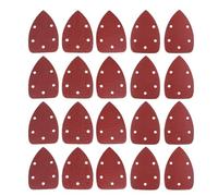 AMUSLESUR Papier Abrasif Triangulaire Perforé Auto-adhésif 25 Pièces, Haute Efficacité, Faible Consommation, Adapté pour Matériaux Synthétiques et Aluminium, pour Yacht et Usage Domestique