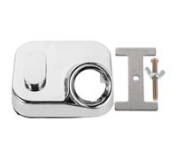AMUSLESUR Plaque Réceptrice de Brise-vide pour Bac à Shampoing | Station de Shampoing et Lavabo de Salon, Montage Carré, Finition Argenté, Plastique et Métal