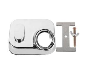 AMUSLESUR Plaque Réceptrice de Brise-vide pour Bac à Shampoing | Station de Shampoing et Lavabo de Salon, Montage Carré, Finition Argenté, Plastique et Métal