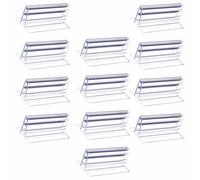 AMUSLESUR Porte-étiquettes et Protection Anti-éternuement pour Supermarché en Pvc Lot de 16 Support Panneau D'information Adapté aux Zones de Réception et Entrepôts