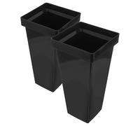 AMUSLESUR Seaux Carrés en Plastique 2 Pièces pour Fleurs Rangement Parapluie Hôtel et Support Décoratif Table