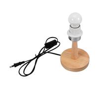 AMUSLESUR Support de Lampe de Bureau en Bois E27 Base Ronde Stable et Décoration de Table pour Bureau ou Chambre à Coucher