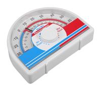 AMUSLESUR Thermomètre Haute Précision Intérieur Extérieur en Plastique et Métal, Installation Facile, Portable, Double Usage pour Jardin et Serrage, Affichage Fiable Température