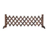 AMUSLESUR Treillis de Jardin Extensible Barrière Extérieure Pratique et Esthétique en Bois Design Rétractable, Clôture Décorative Élégante pour Patio et Entrée