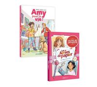 Amy pour la vie t02 + Amies de papier t01 offert - pack promo 2025 - Christophe Cazenove - Bamboo Eds - Coffret - Bande dessinée jeunesse