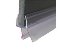 AMZBNEIDI Caoutchouc Blanc Souple et Pliable, Bande d'étanchéité for écran de Douche de Salle de Bains, 5m, PVC for Verre de 6 à 12mm, Noir/Transparent(Transparent a,Use for 6mm Glass)